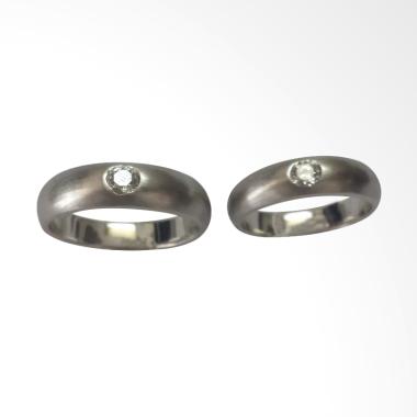 Pentacles SCI-198 Wedding Ring White Gold with Diamond