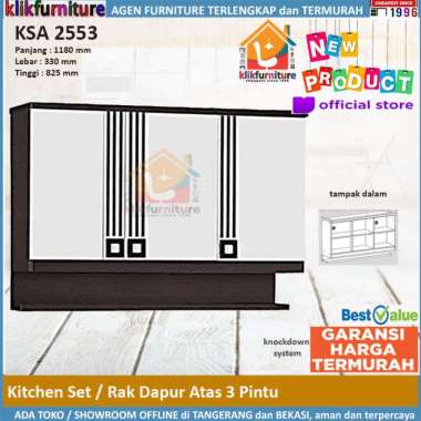 KSA 2553 Graver Kitchen Set Rak Dapur 3 Pintu Atas