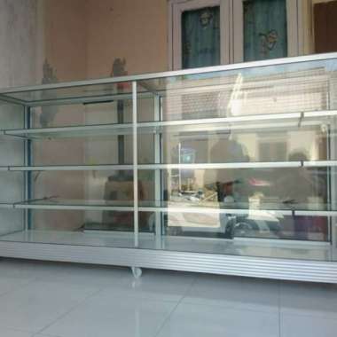 ETALASE KACA 2 METER - Silver