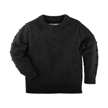 Hello Mici Lunar Knitwear Baby Baju Bayi - Black