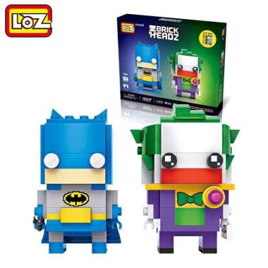 EXCLUSIVE LOZ Mini Brick Headz 2 in 1 Batman & Joker | Lego Mini