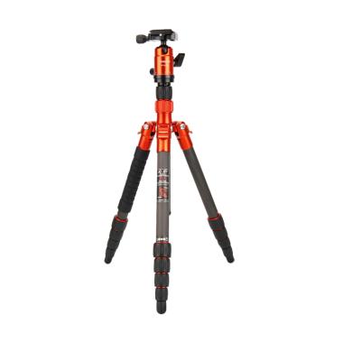 Fotopro X-GO Carbon Fiber Tripod with Built-In Monopod - Orange