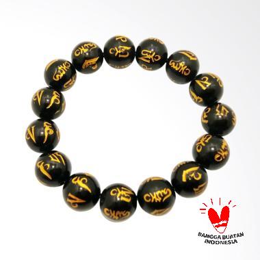 Vee Gelang Giok Budha - Dark Jade