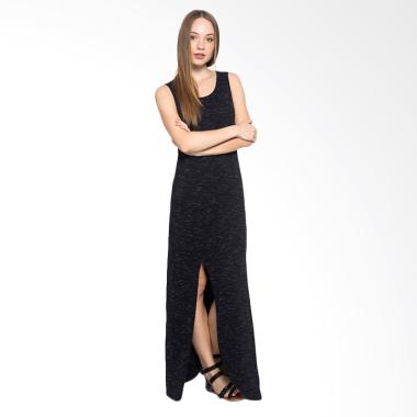 Minimal Femi Slit Dress - Misty Black