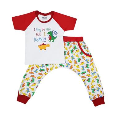 Toadies Dino Little Roar Harem Pants Pajamas Setelan Baju Tidur Anak & Celana Balon [Size 12M-3Y]
