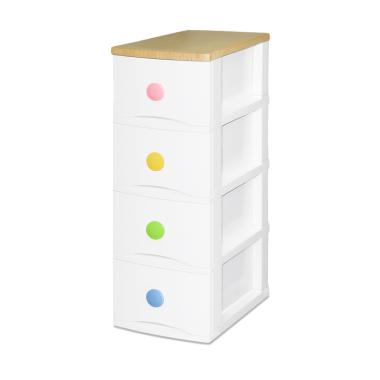 Rovega CGL 427 Gloria Premium Grade Plastik Lemari Kabinet [4 Susun]
