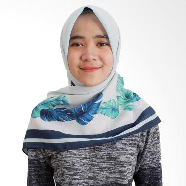 Tiffany Kenanga Printing Katun Voal Leaves Gradation Jilbab Segiempat