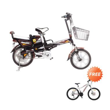 Paket Bundling - Selis Sniper Sepeda Listrik - Brown + Free Selis Dignity Winner