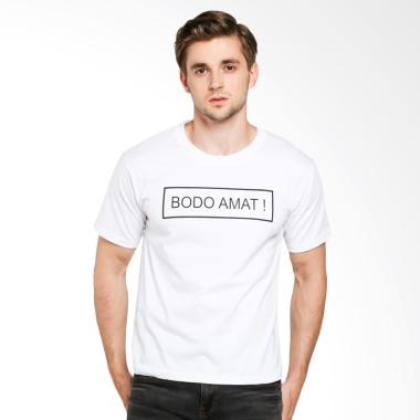 JCLOTHES Kaos Pria Kaos Distro Tumblr Tee Bodo Amat - Putih