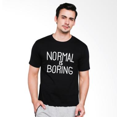 JCLOTHES Kaos Pria Kaos Distro Tumblr Tee Normal Is Boring - Hitam