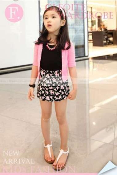 GW Dress Flower Set Cardigan 4 tahun