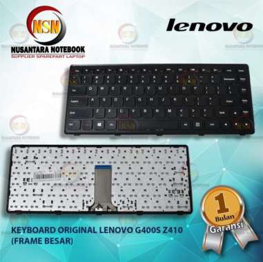 KEYBOARD LENOVO G400 G400S G400AS G405 Z410 FRAME BESAR HITAM ORIGINAL