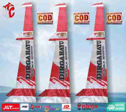 UMBUL UMBUL BANDIR PRINTING 3.2METER MERAH PUTIH