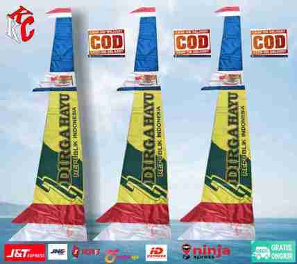 UMBUL UMBUL BANDIR PRINTING 3.2METER HIJAU KUNING