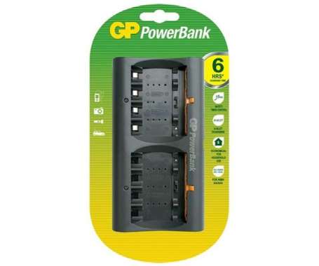 GP Powerbank battery Charger 8 Slots AA & AAA ( PB22 ) hitam
