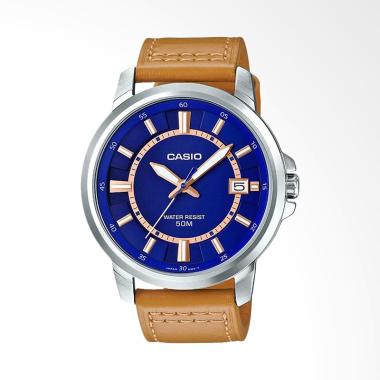 CASIO General Men Leather Strap Jam ...  Brown [MTP-E130L-2A2VDF]
