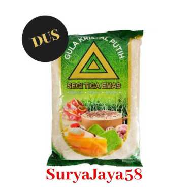 Gula segitiga kemasan 1kg | Gula putih segitiga emas 1kg | Gula segitiga 1kg (1 dus isi 20 pcs) - DU