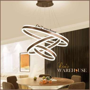 Lampu gantung MODERN DOUBLE LED RING 60 CM pendant light