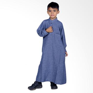 BajuYuli Koko Gamis Baju Muslim Anak Laki-laki - Biru Misty