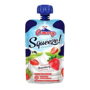 Promo Harga Cimory Squeeze Yogurt Strawberry 120 gr - Blibli