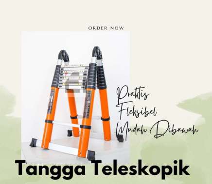 Tangga Lipat Aluminium Teleskopik 6.8 M Double Telescopic 6.8 meter