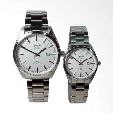 Alexandre Christie Classic Jam Tangan Couple - Silver [AC8560MD/LD]
