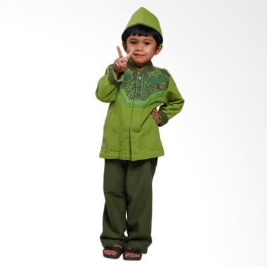 Hafiz Kids Baju Koko Muslim Anak Set - Green