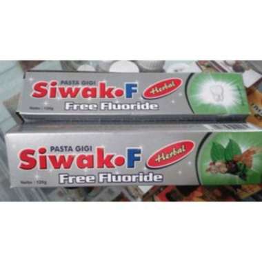 Siwak F 120 Gram Free Fluoride Pasta Gigi Siwak Original Bebas Fluoride