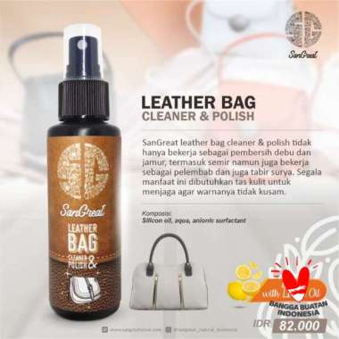 Pembersih Tas, Sofa, Sepatu dan Jacket SanGreat Leather Care 100ml Tas Kulit