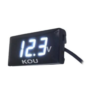 Raja Motor Digital Pengukur Arus Tegangan Aki Voltase Meter Besar - Putih [AMP9202-Putih] White