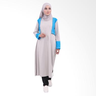Vemmella Topaz 12 Tunik Baju Muslim Wanita - Biru Tua