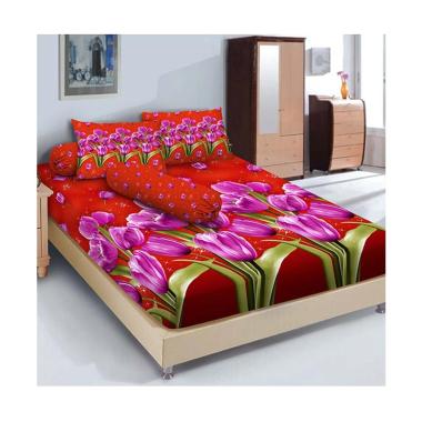 Kintakun Sprei Linen - 180 x 200 (king) - Red Tulipe