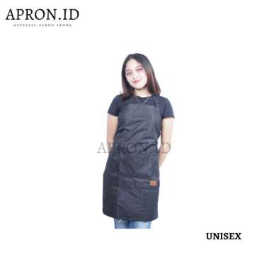 Celemek Apron Waterproof Anti Air Masak Dapur Chef Koki Cafe Coffeshop Waiter waitress Unisex HITAM