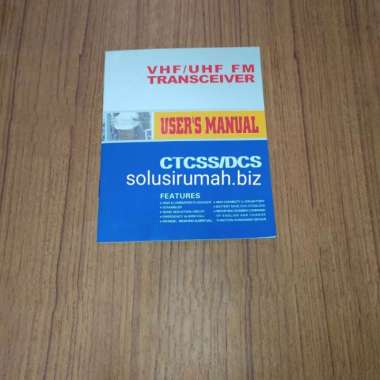 SPARE BUKU KATALOG MANUAL USER SAJA HT TALKY TELEPHONE POLISI GUDANG
