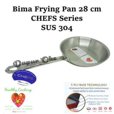 Bima Frying Pan 28 cm Chefs - Fry Pan Stainless 304