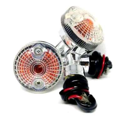 Lampu Sein Riting Reteng Motor Bulat Plastik Motor CB CBR Ninja Vixion Megapro putih