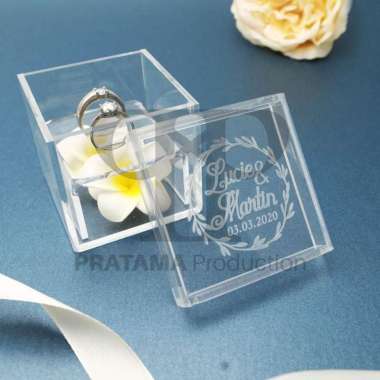 Ring Box Akrilik / Kotak Penyimpanan Cincin / Kotak Perhiasan / Kotak Cincin - Custom