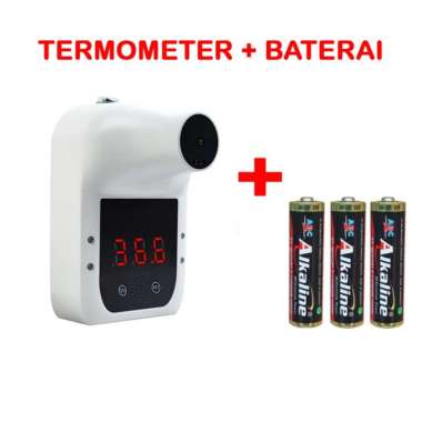 Wall Termometer Counter Dinding Pengukur Suhu Badan Tempel GP100 TERMO + AA x3pc