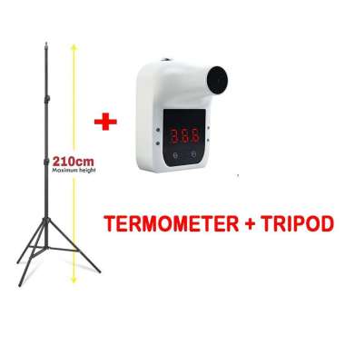 Wall Termometer Counter Dinding Pengukur Suhu Badan Tempel GP100 TERMO + TRIPOD