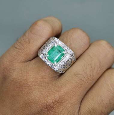 Batu Cincin Akik Asli Emerald Zamrud Kolombia Berkualitas