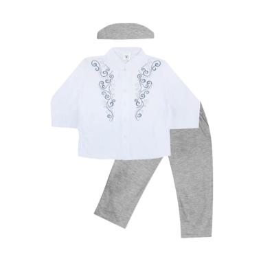 MacBear Abdul Koko Setelan Baju Anak dan Kopiah - Light Grey