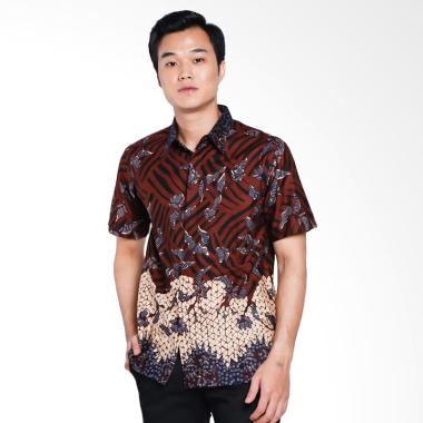 Batik Arjunaweda Men Hem Sawat Cap Batik Pria - Biru [53041028]