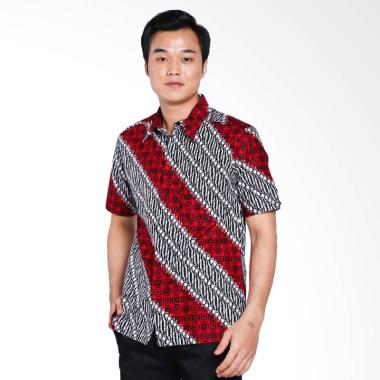 Batik Arjunaweda Men Hem Batik Para ... k Pria - Merah [53058028]