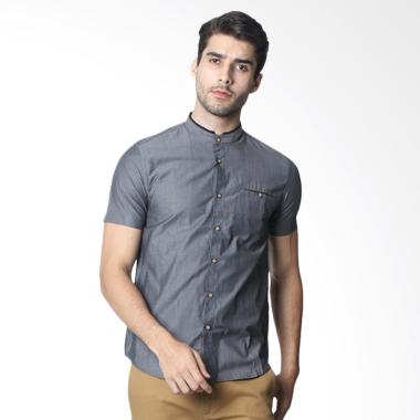 Manzone Fakelondon VARDAN Baju Koko Muslim Pria - Grey