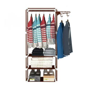 Godric Square Steady Stand Hanger R ... guna Multifungsi - Coklat