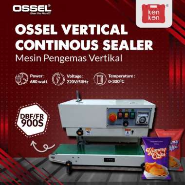 VERTIKAL CONTINUOUS SEALER PRESS SEGEL PLASTIK ALUMINIUM FOIL OSSEL