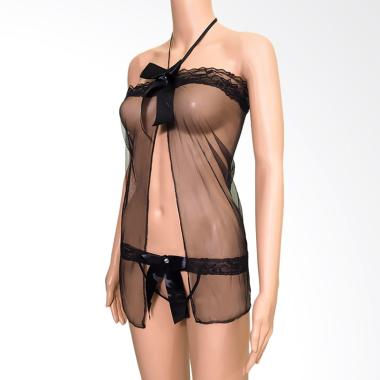 Kimochi Me Lingerie BLIN432 Open Be ... nt Dress Lingerie - Hitam