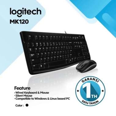 Logitech MK120 Combo Keyboard & Mouse Black