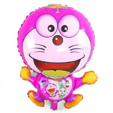 Balon Foil Karakter Doraemon Pink