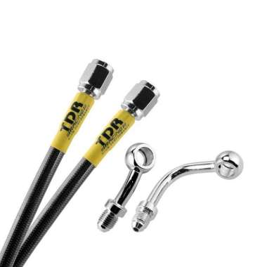 Selang Rem TDR Black Carbon 80 inch with Banjo Fitting Adj.30 - 90 Black